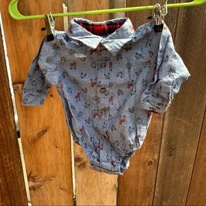 Chambray Fox Onesie